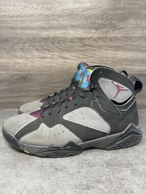 Air Jordan 7 Retro Bordeaux Sneakers Mens Size 9.5 Grey Black 304775-034